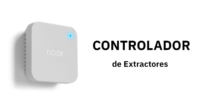 Controlador inteligente de extractores Noar Sensors sobre pared